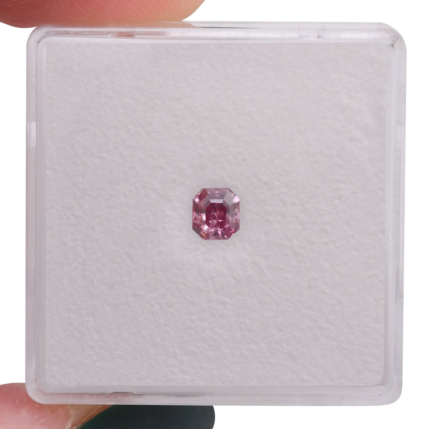 0,22 Karat Fancy Vivid Purplish Pink Radiant Diamant (I2) GIA & ARGYLE
