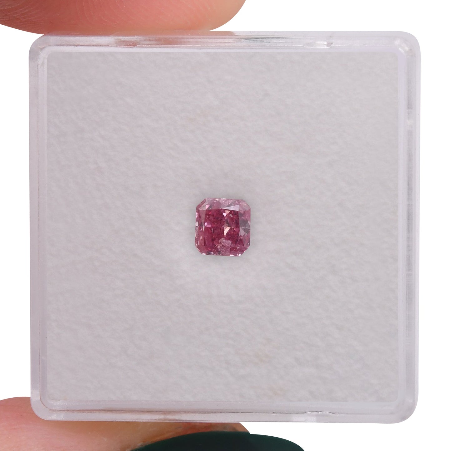0,35 Karat Fancy Vivid Purplish Pink Radiant Argyle Diamant I2 GIA