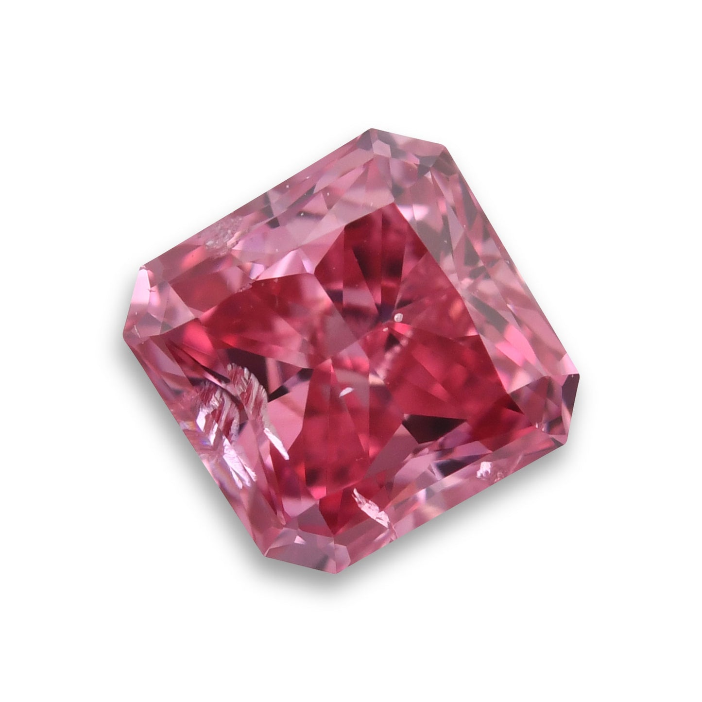 0,39 Karat Fancy Vivid Purplish Pink Radiant Argyle Diamant I2 GIA