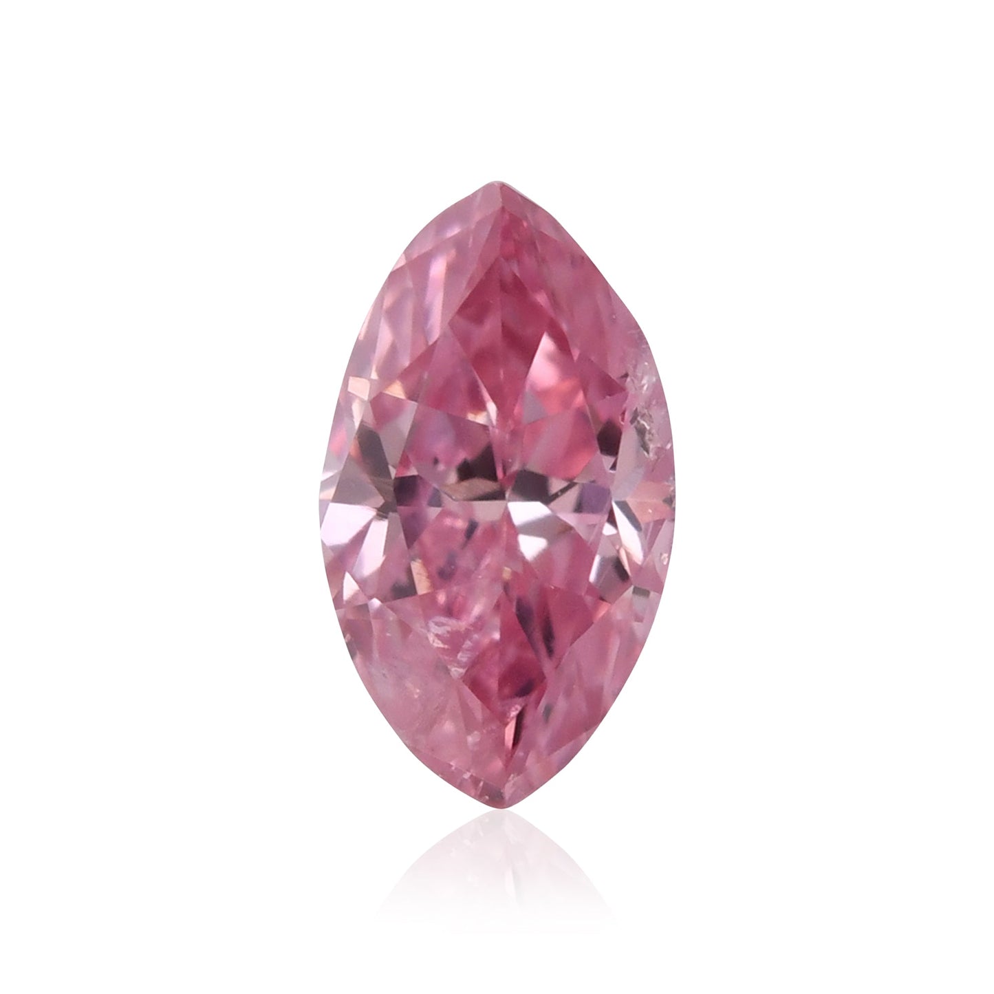 0,14 Karat Fancy Intense Purplish Pink Marquise-Diamant (I2) GIA