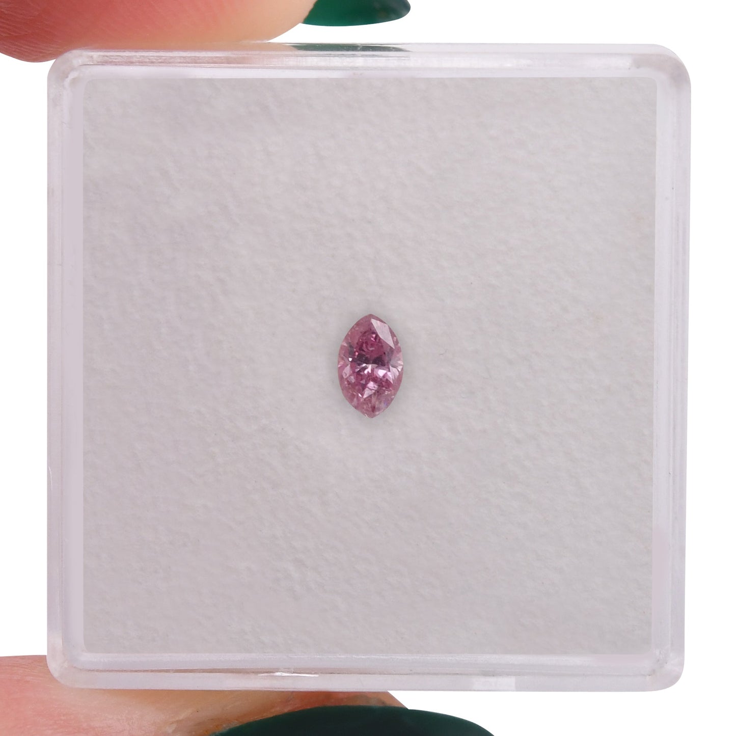 0,17 Karat Fancy Intense Purplish Pink Marquise-Diamant (I2) GIA