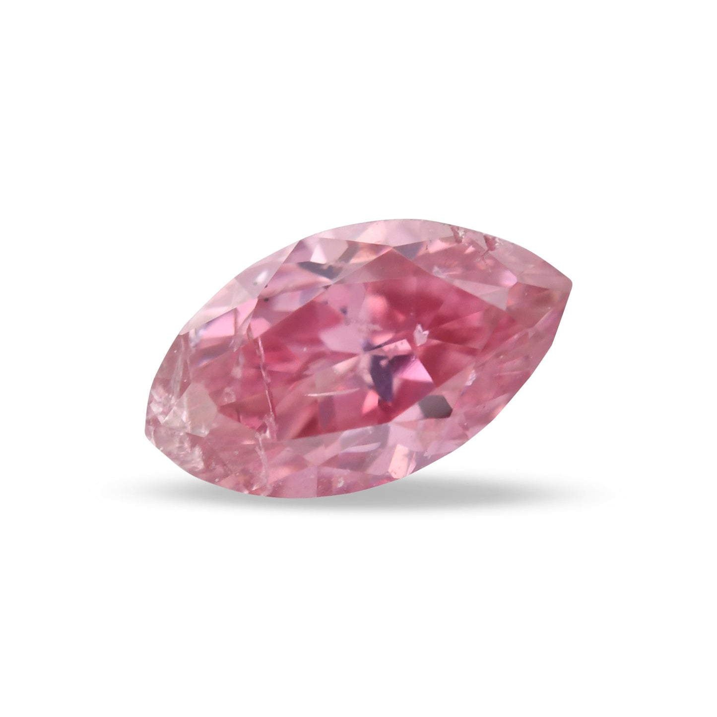 0,18 Karat Fancy Intense Purplish Pink Marquise-Diamant (I2) GIA
