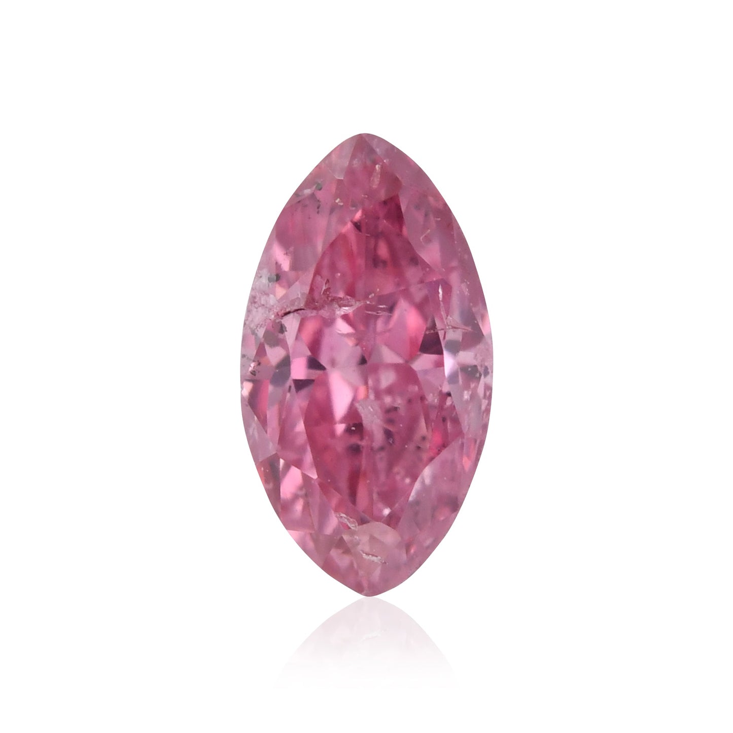 0,19 Karat Fancy Intense Purplish Pink Marquise-Diamant (I2) GIA