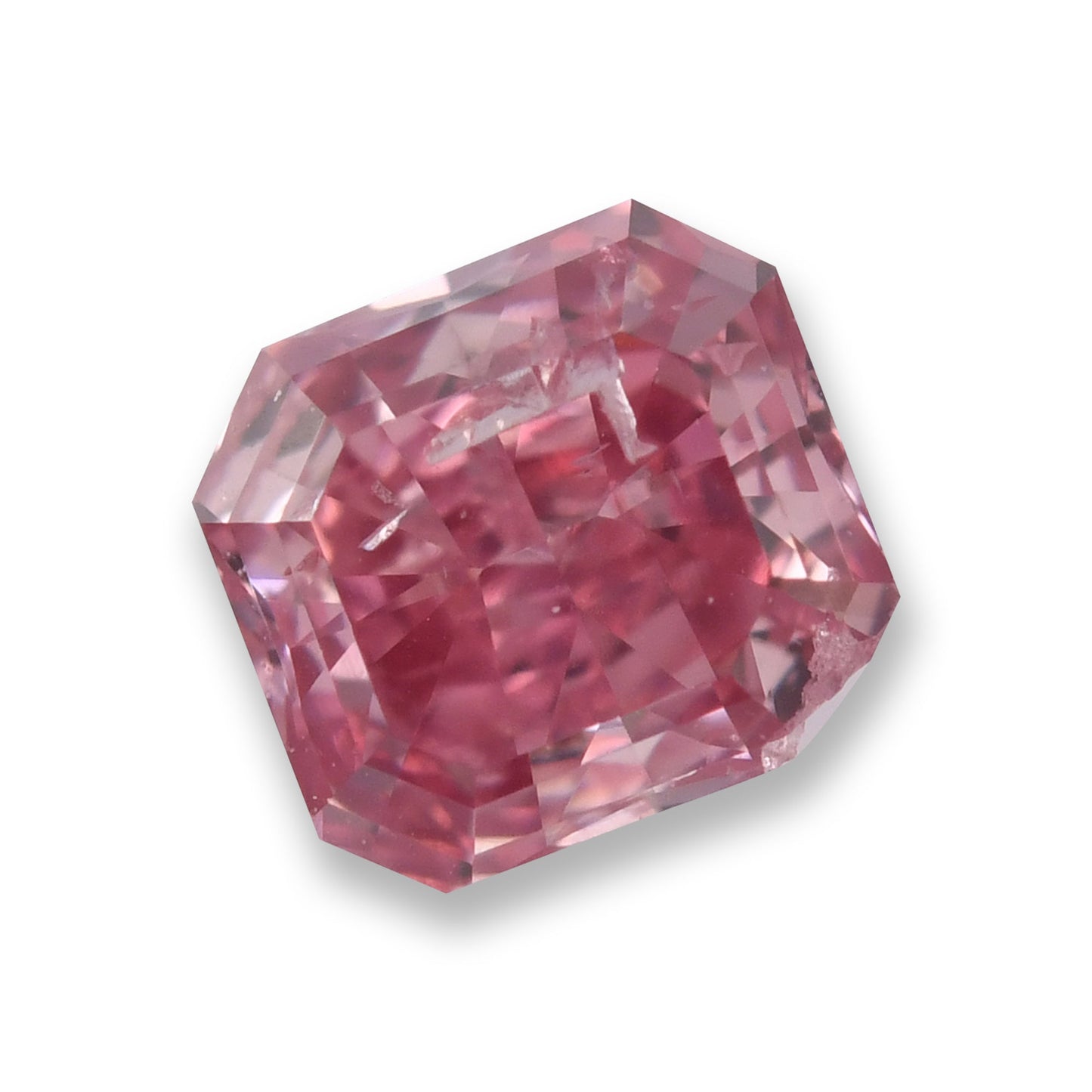 0,19 Karat Fancy Intense Purplish Pink Radiant (I2) GIA
