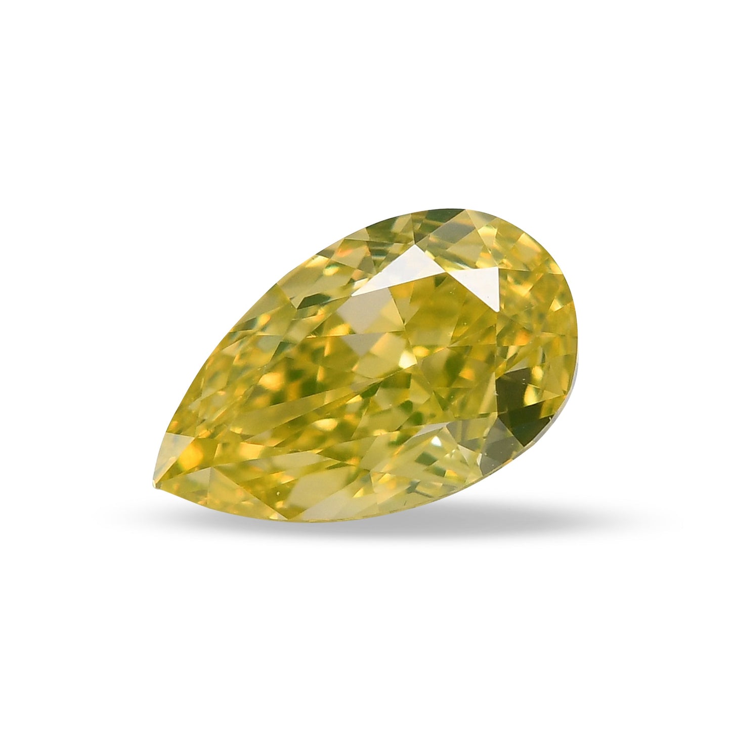 0,61 Karat Fancy Intense Yellow Pear Diamond VS2 GIA