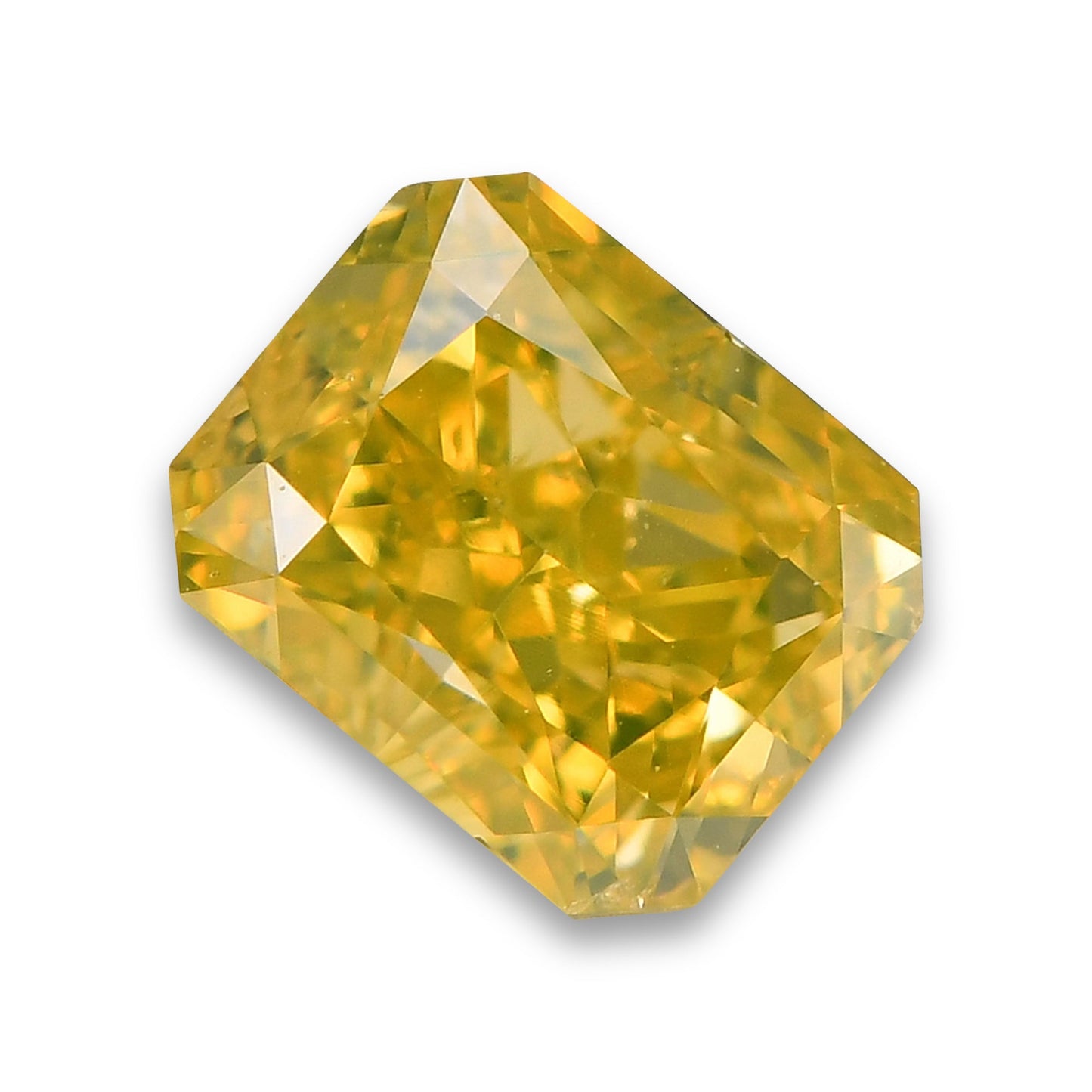 0,70 Karat Fancy Deep Yellow Radiant Diamant SI1 GIA
