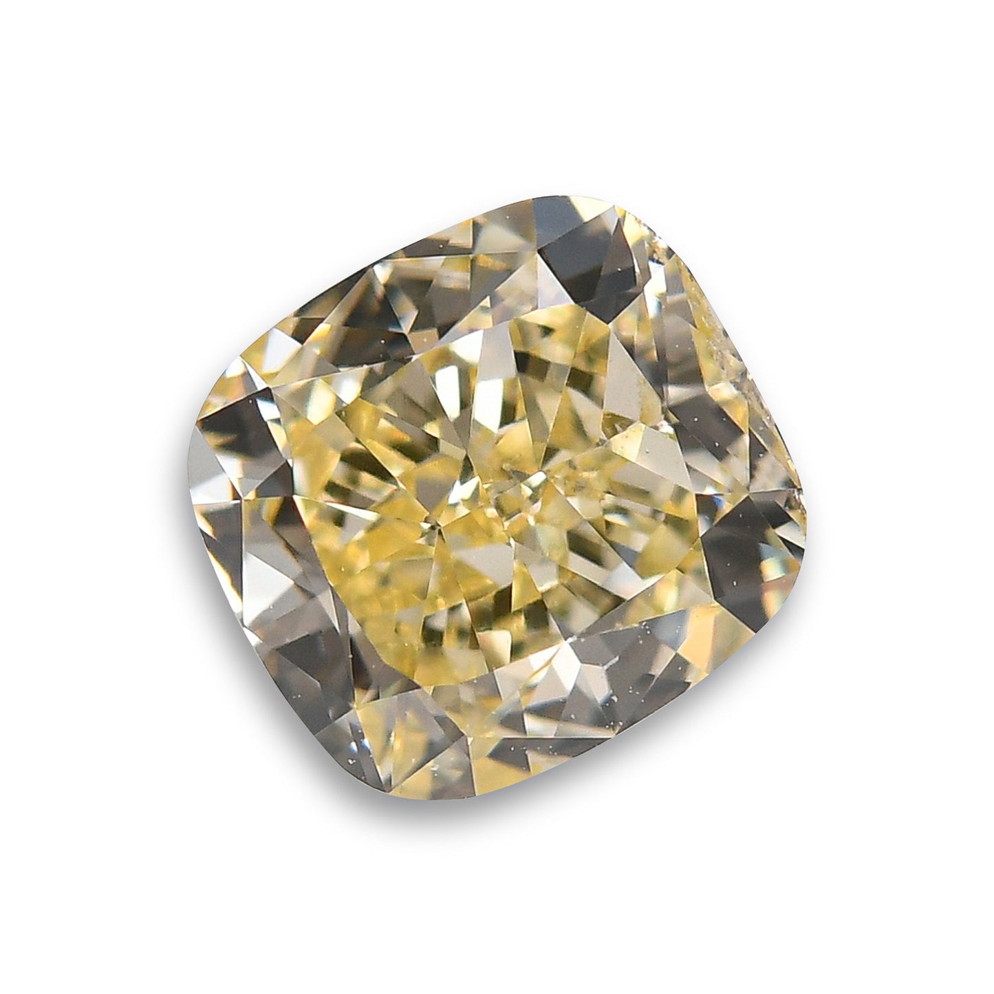 1,03 Karat Fancy Yellow Cushion Diamond VS2 GIA