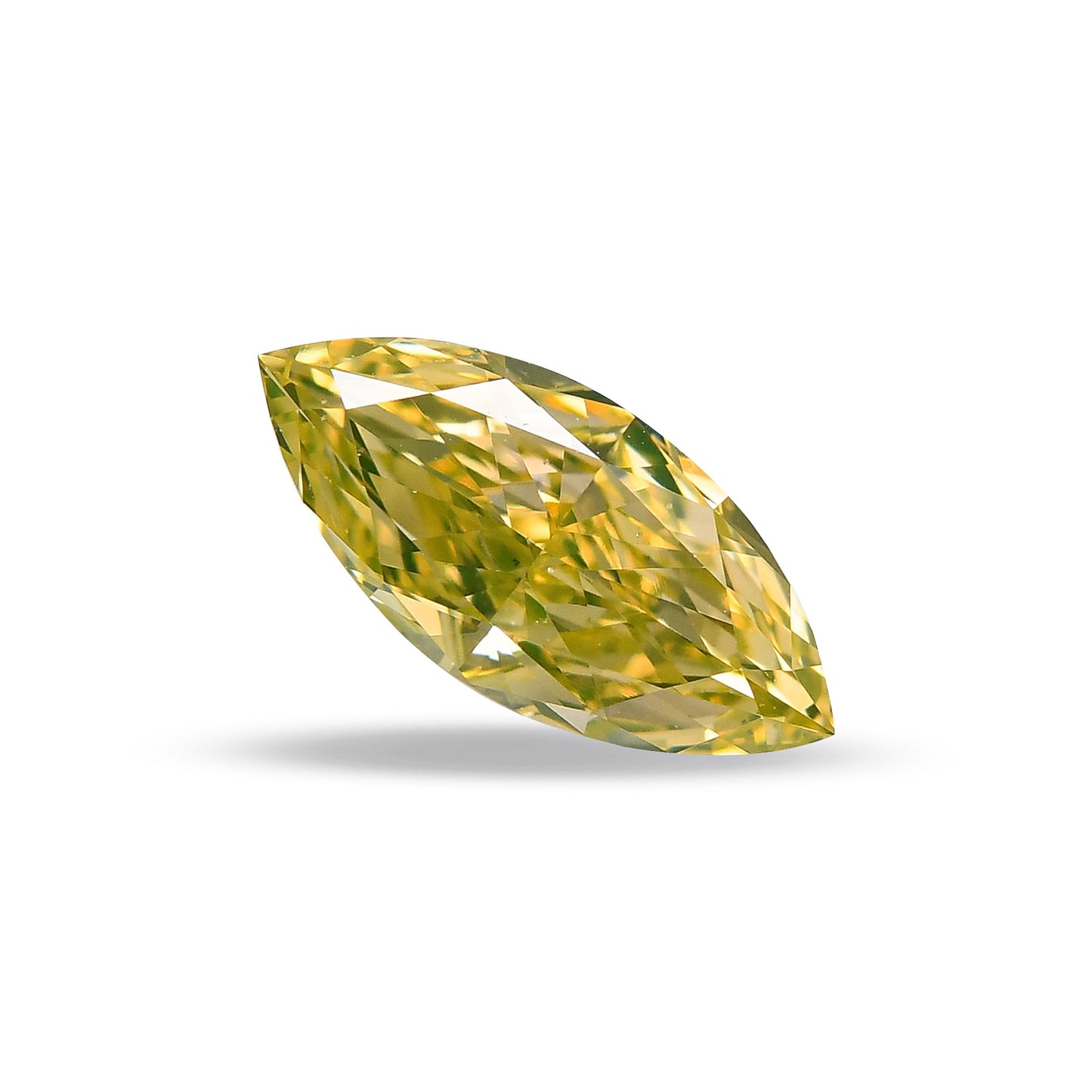 0,54 Karat Fancy Intense Yellow Marquise-Diamant VS2 GIA