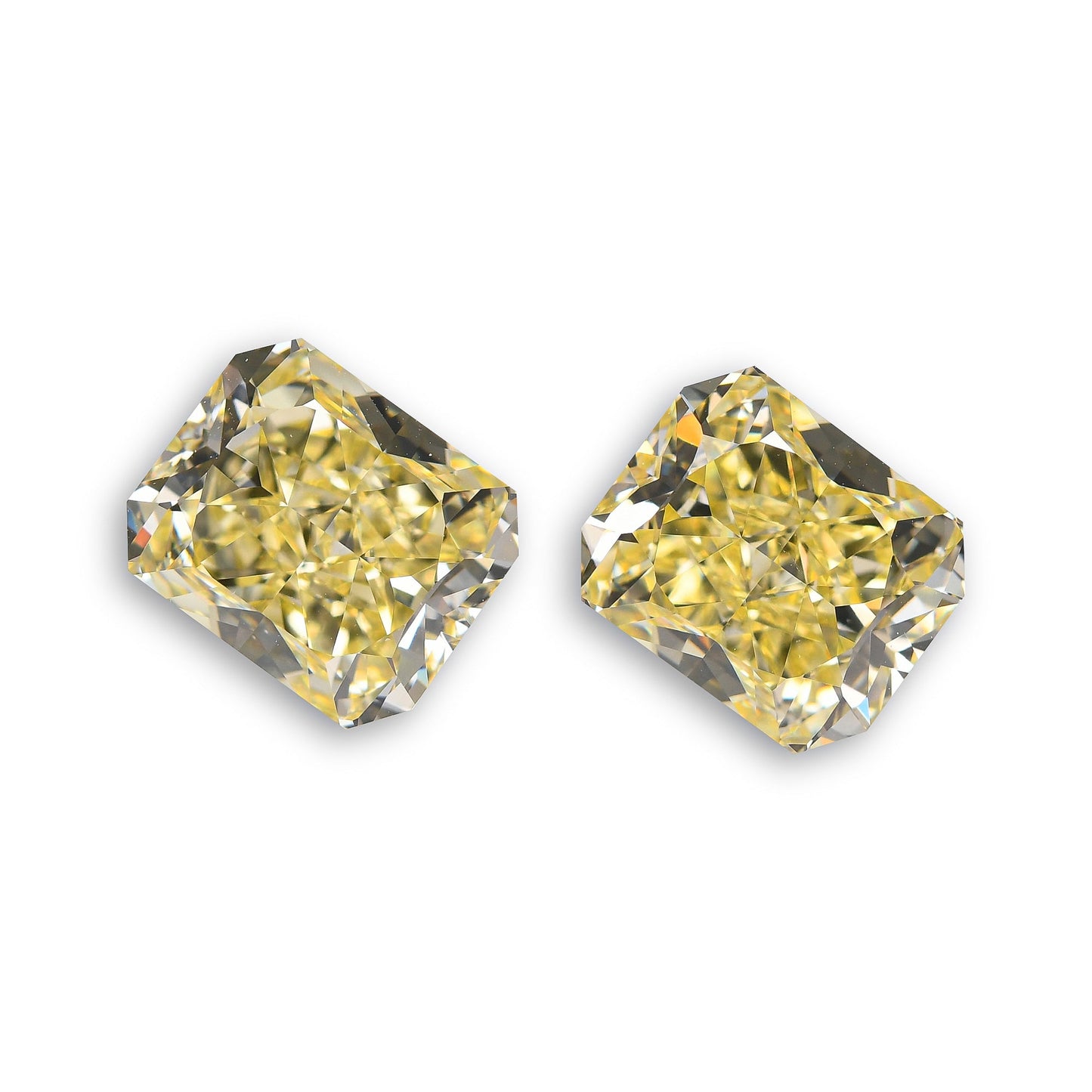 6.27 Carat Fancy Yellow Radiant Diamonds IF
