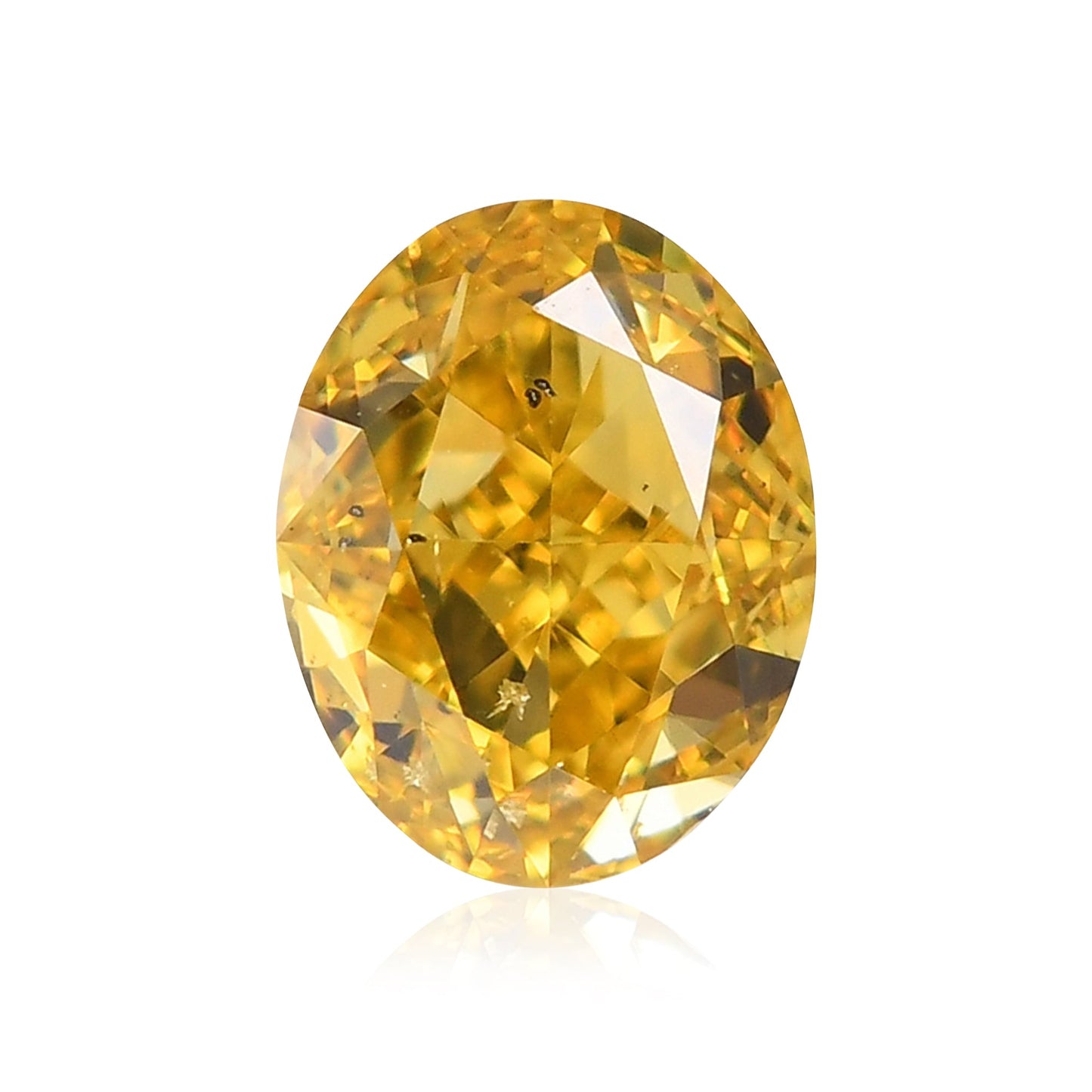 0,50 Karat Fancy Vivid Yellow Oval Diamond SI1 GIA