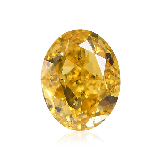0,50 Karat Fancy Vivid Yellow Oval Diamond SI1 GIA