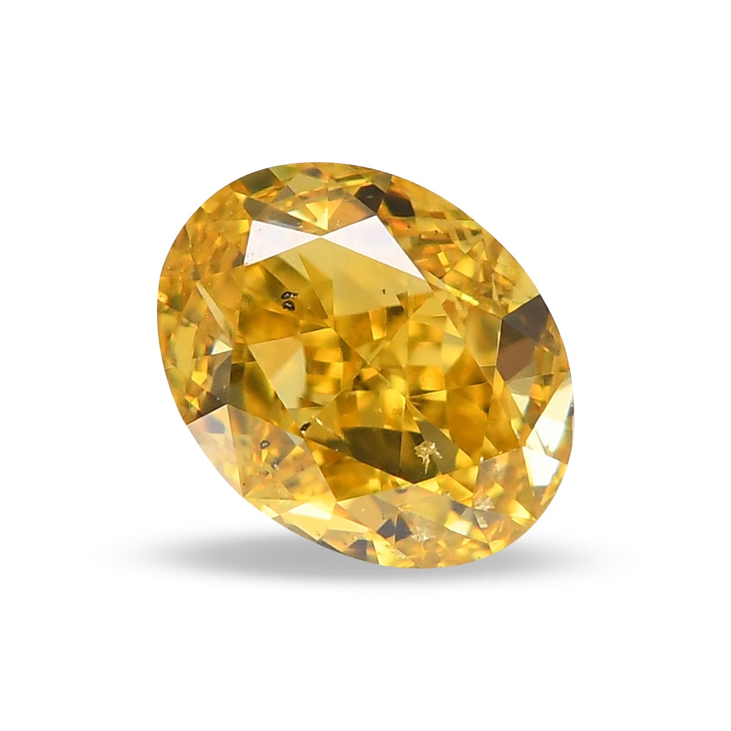 0,50 Karat Fancy Vivid Yellow Oval Diamond SI1 GIA