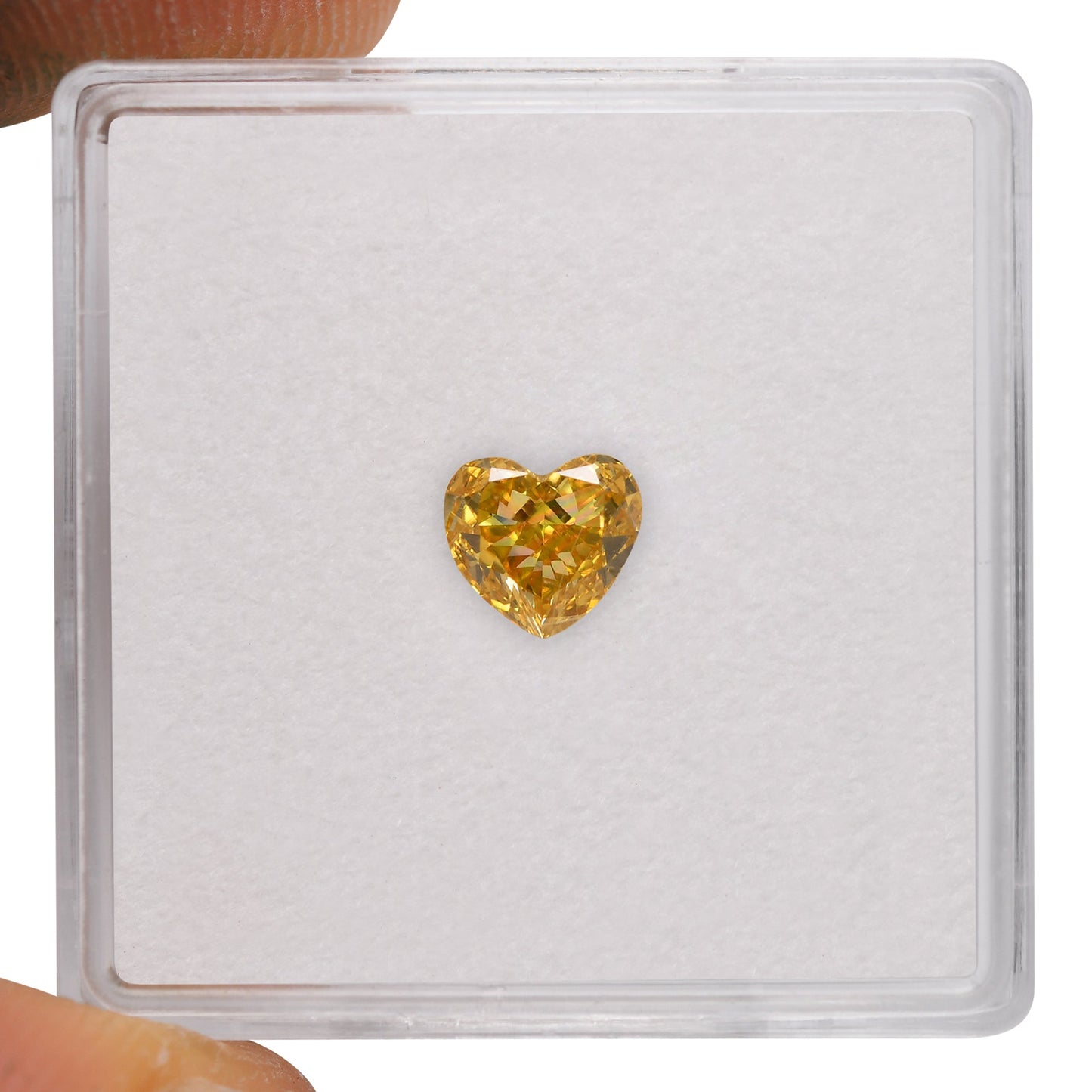 0,69 Karat Fancy Vivid Yellow HERZ-Diamant VS2 GIA