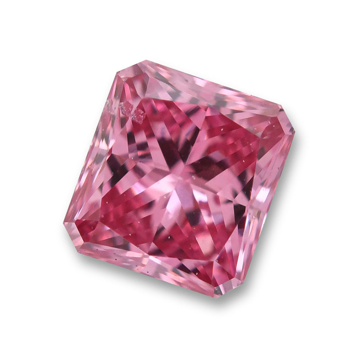 0,13 Karat Fancy Vivid Purplish Pink Radiant Diamant (SI2) GIA