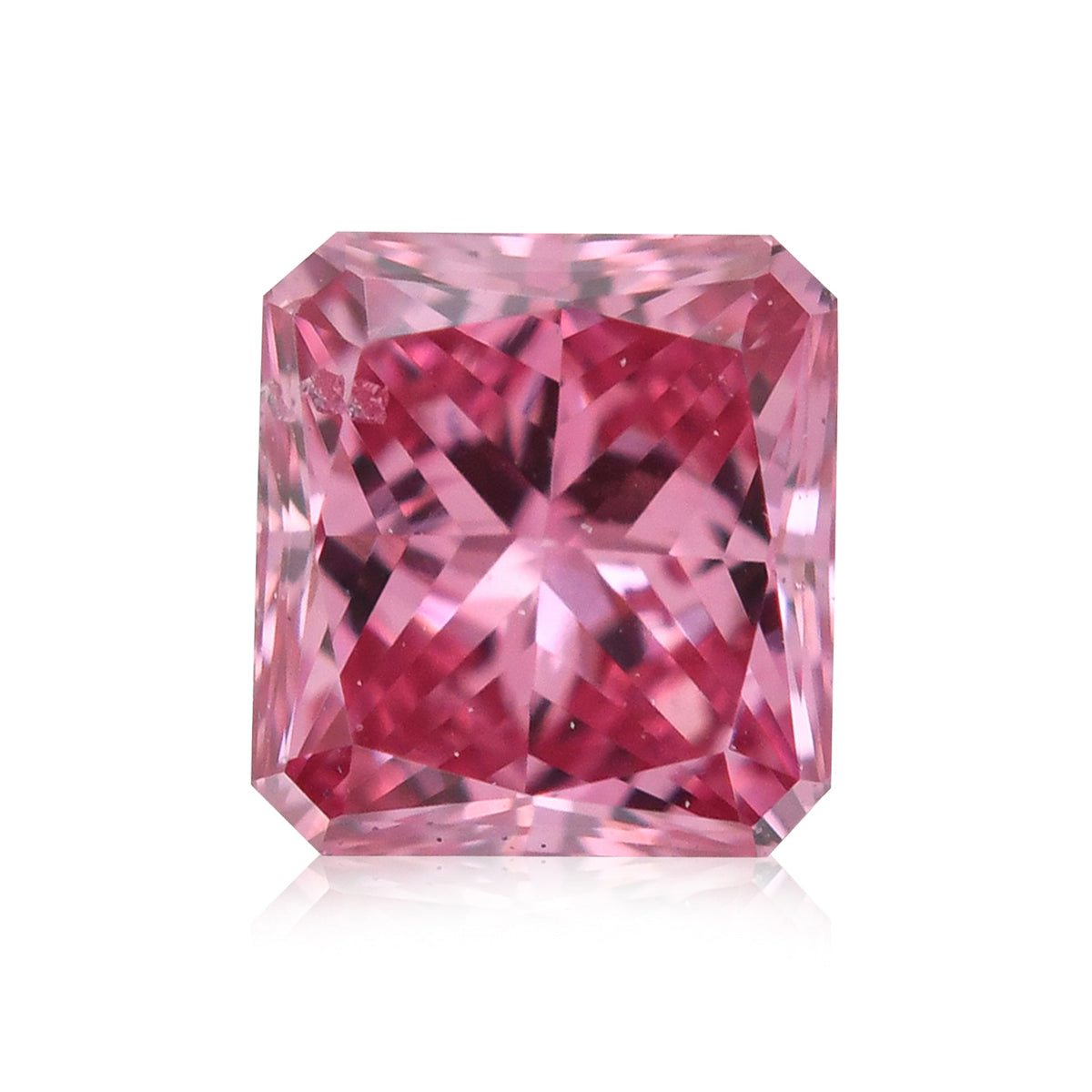 0,13 Karat Fancy Vivid Purplish Pink Radiant Diamant (SI2) GIA