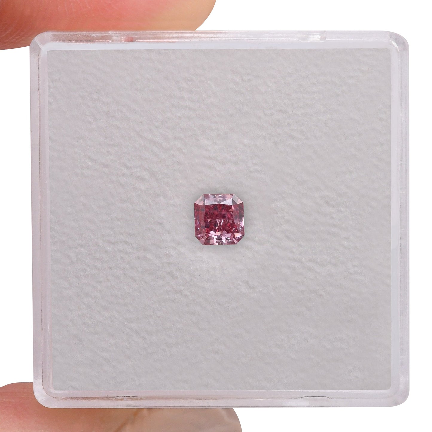 0,27 Karat Fancy Vivid Purplish Pink Radiant Argyle Diamant SI2 GIA