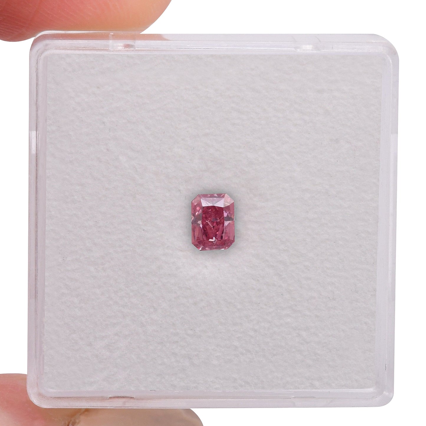 0,31 Karat Fancy Vivid Purplish Pink Radiant Argyle Diamant SI2 GIA