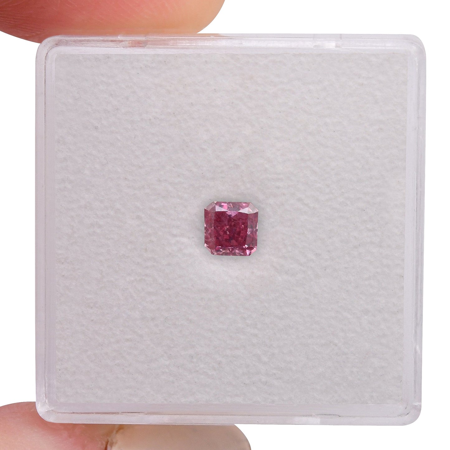 0,31 Karat Fancy Vivid Purplish Pink Radiant Argyle Diamant SI2 GIA