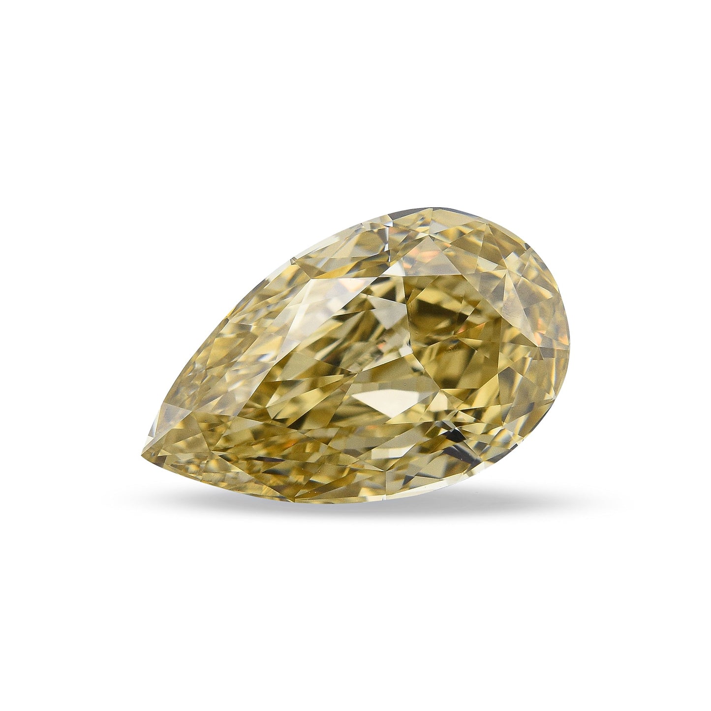 2,59 Karat Fancy Brownish Yellow Birnear Diamond VVS2 GIA