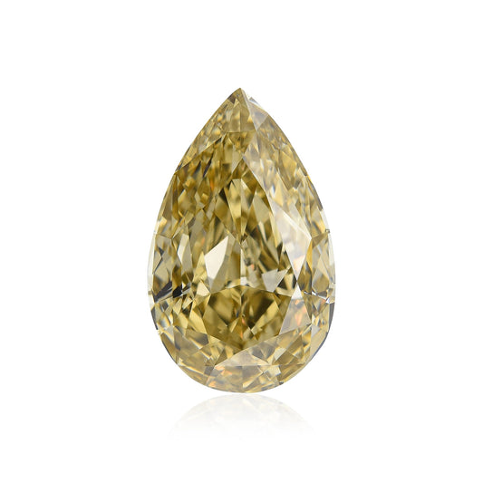 2,59 Karat Fancy Brownish Yellow Birnear Diamond VVS2 GIA