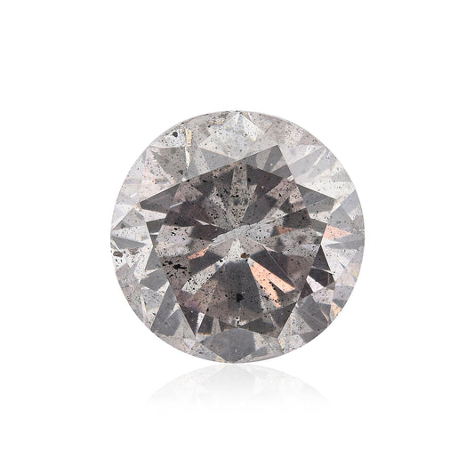 2,64 Karat Fancy Light Gray Purple Round Brilliant (I2) GIA