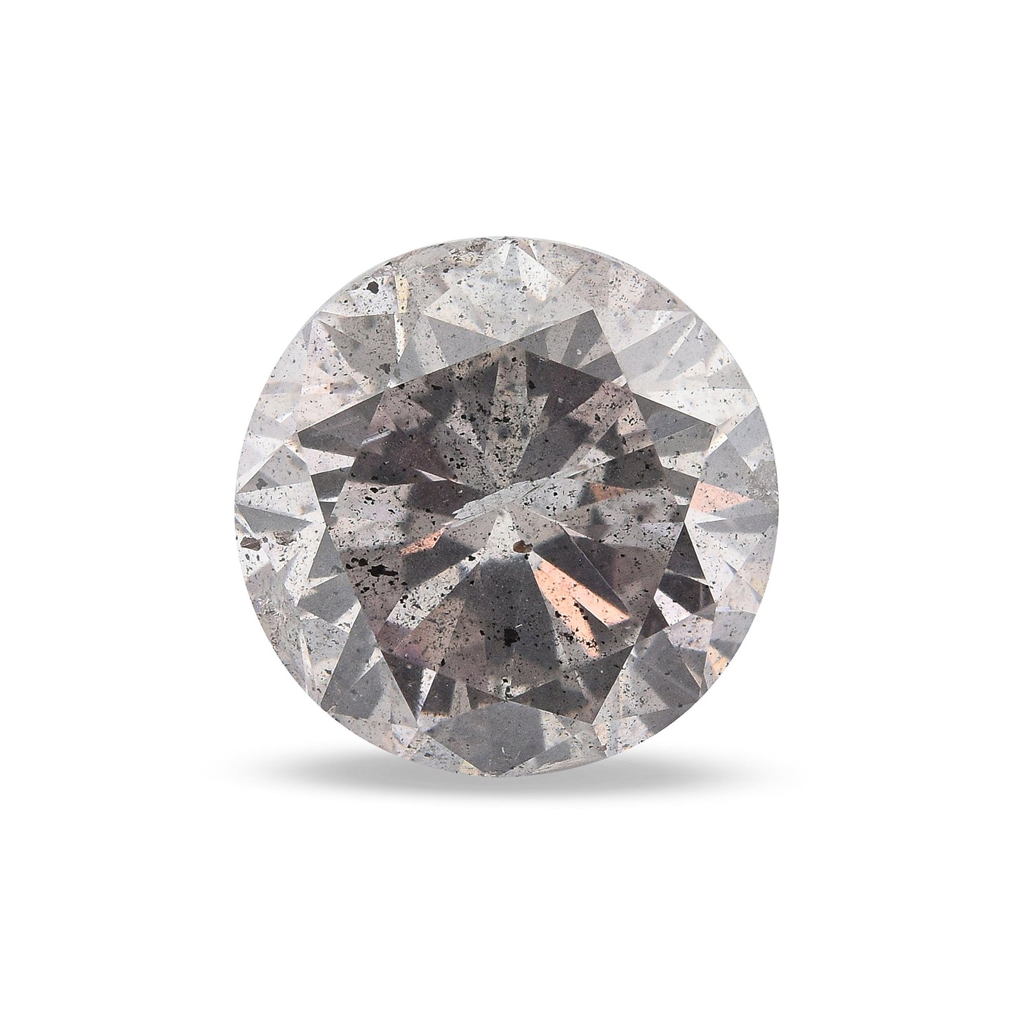2,64 Karat Fancy Light Gray Purple Round Brilliant (I2) GIA