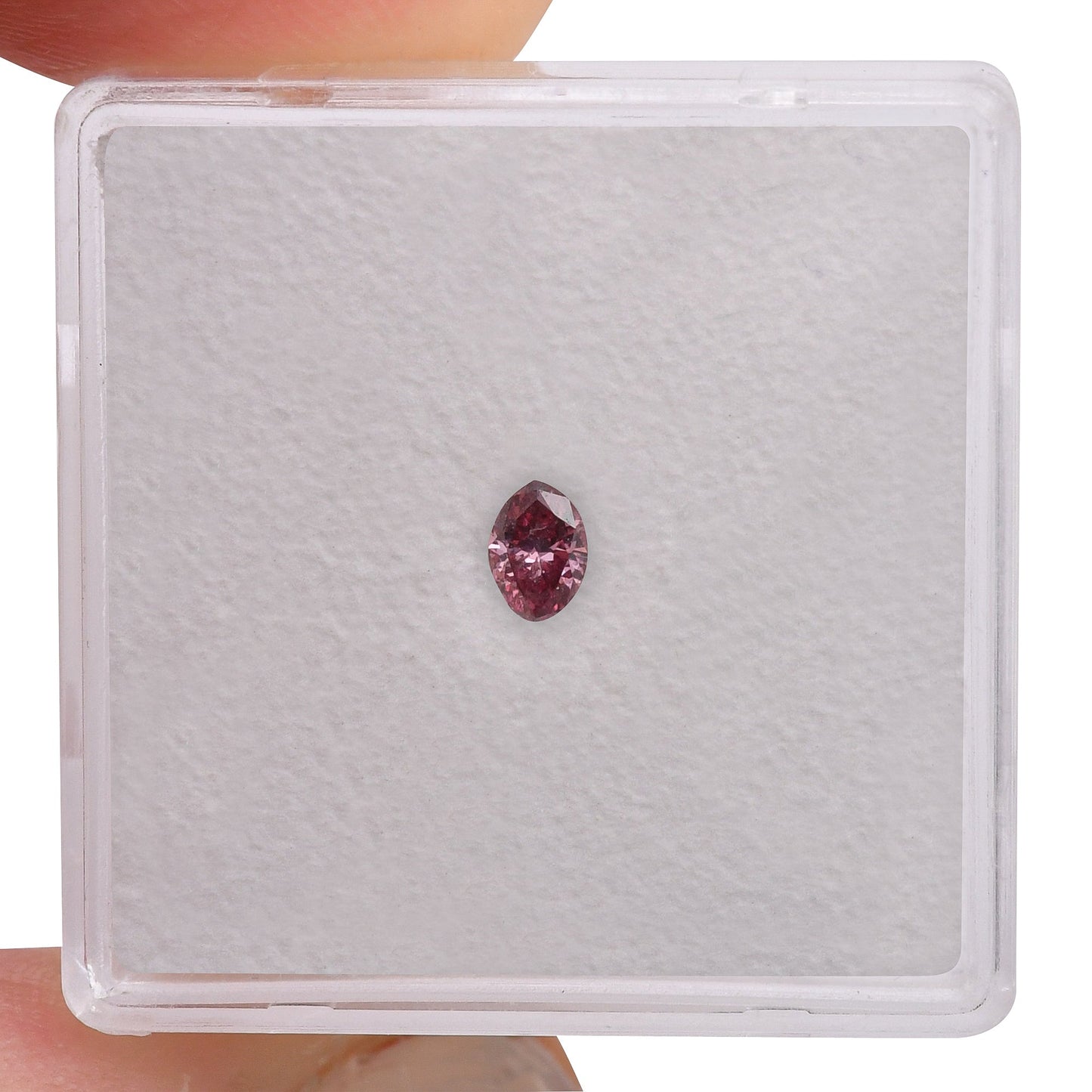 0.14 Carat Fancy Deep Pink Marquise Diamond (I1) GIA