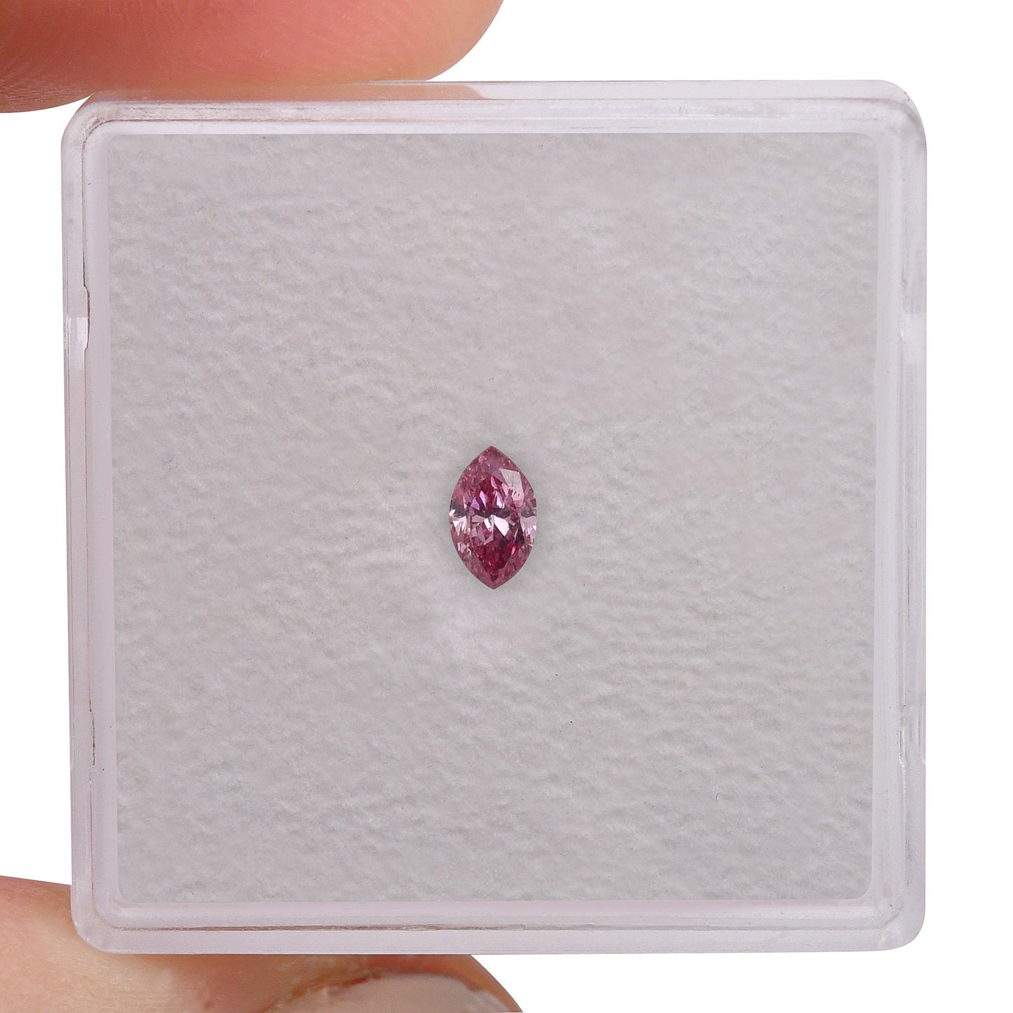 0,15 Karat Fancy Vivid Purplish Pink Marquise-Diamant I1 GIA