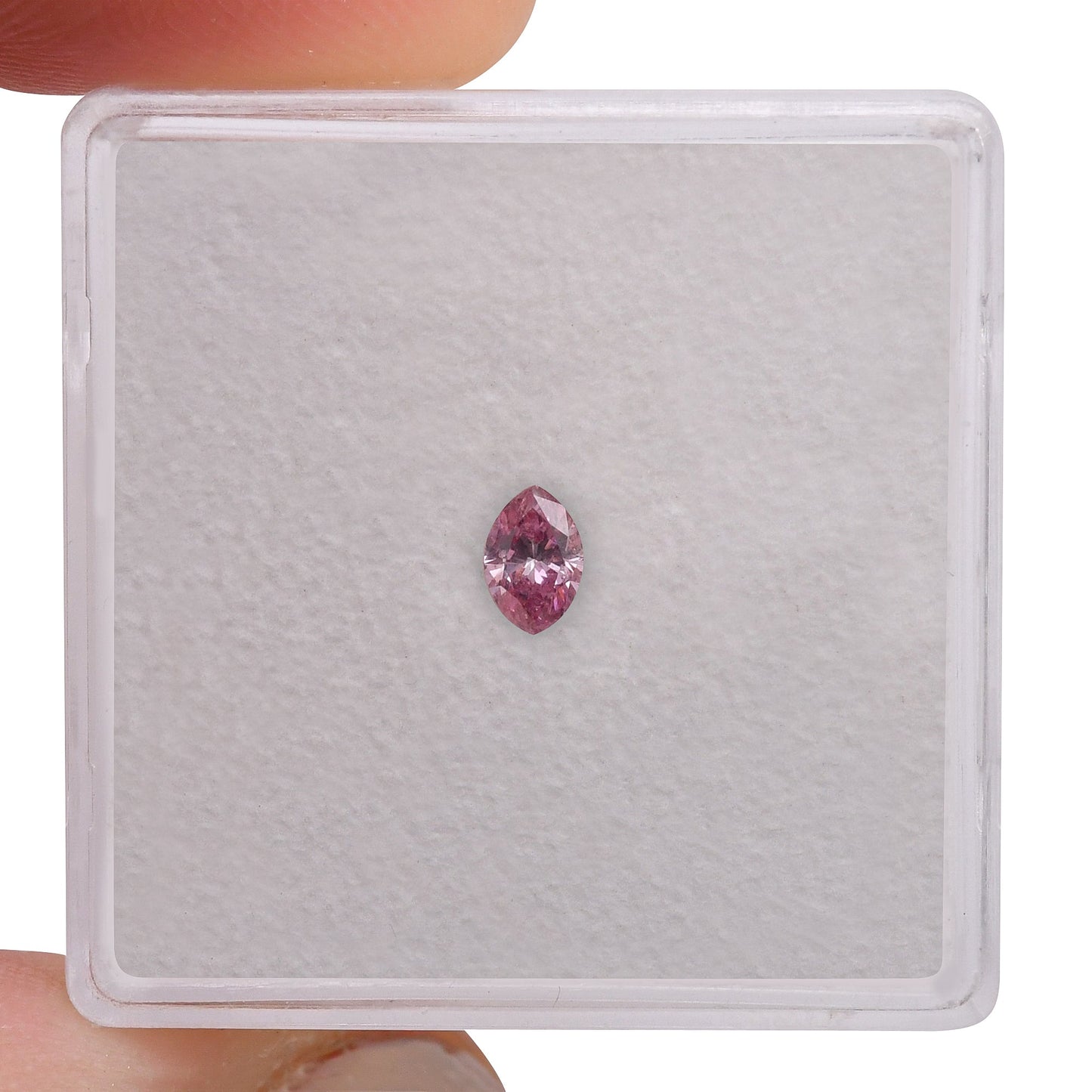 0,16 Karat Fancy Intense Purplish Pink Marquise Diamant I1 GIA