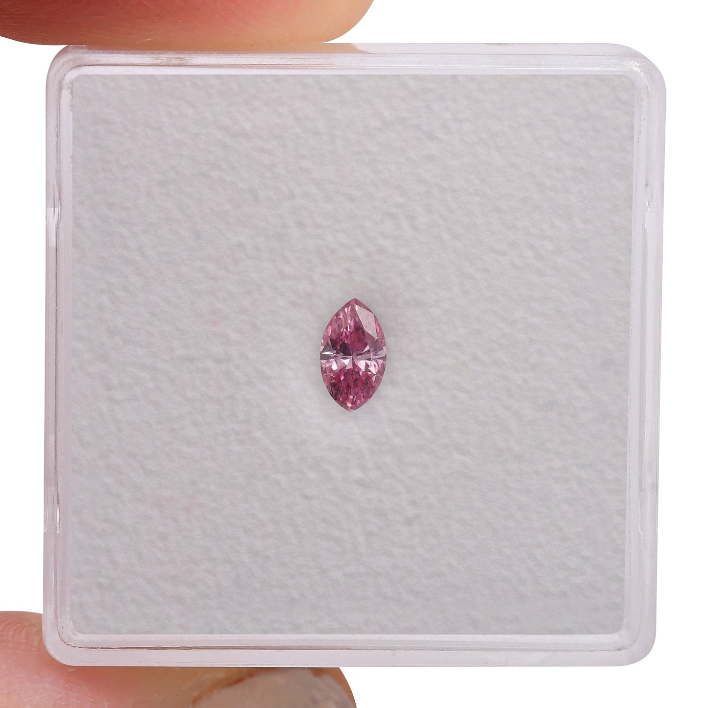 0,19 Karat Fancy Vivid Purplish Pink Marquise-Diamant I1 GIA