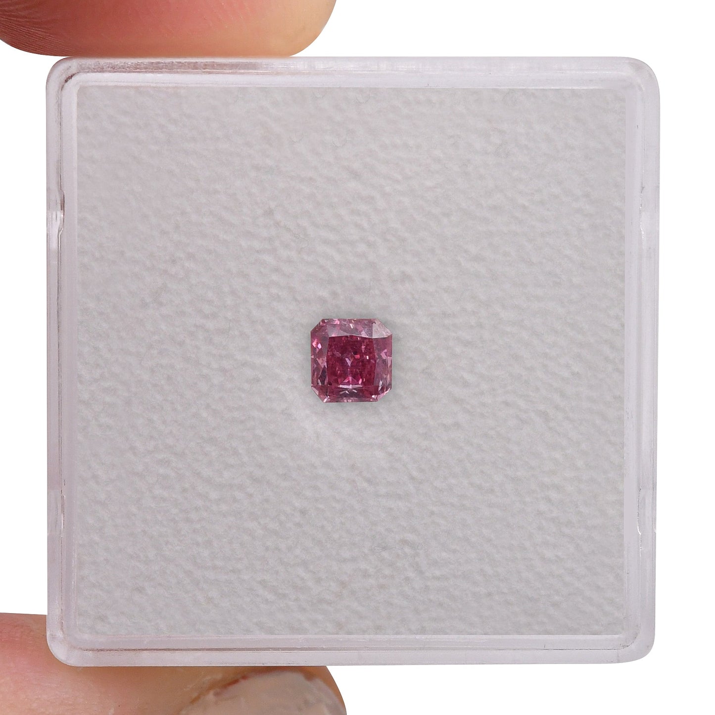 0,25 Karat Fancy Vivid Purplish Pink Radiant Argyle Diamant I1 GIA
