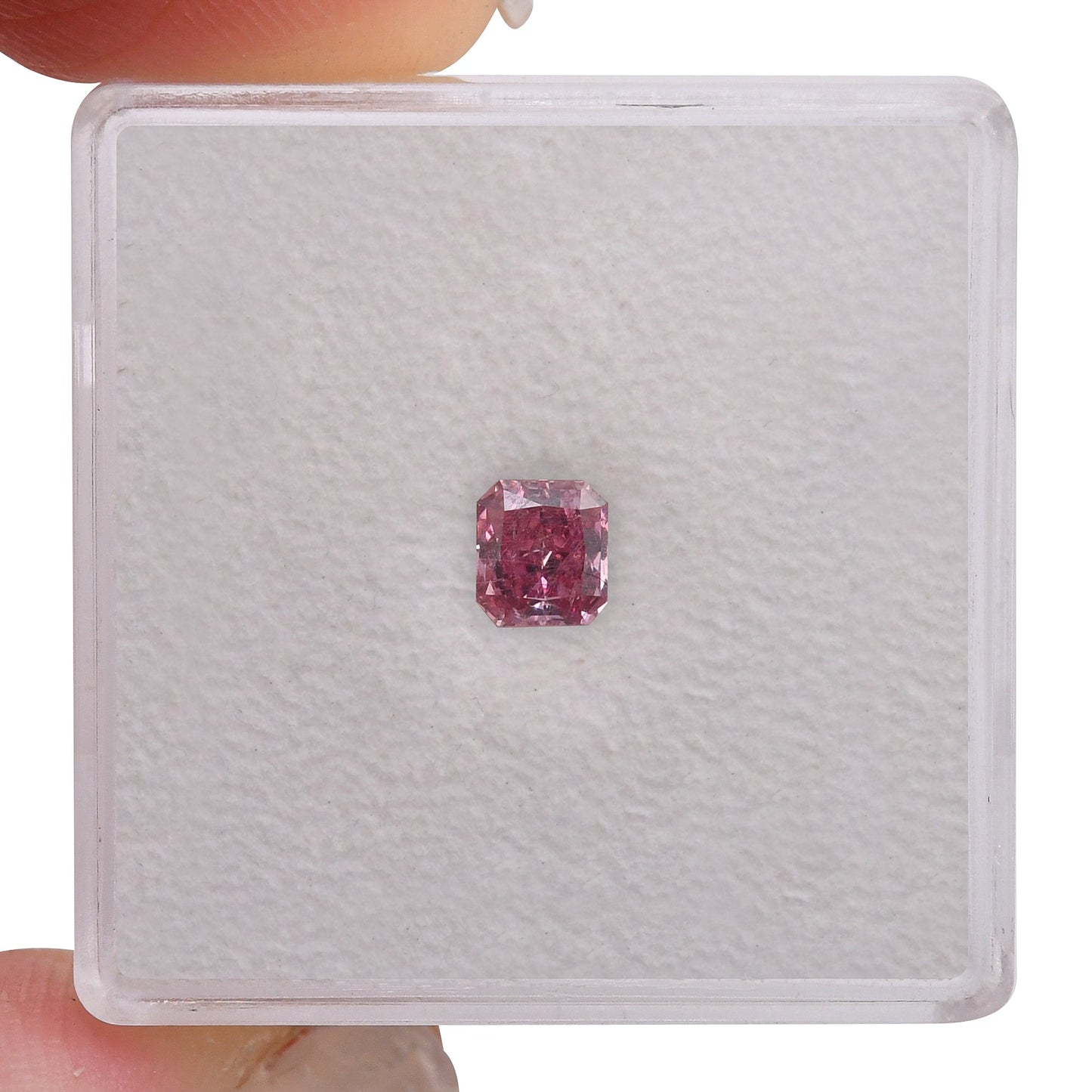 0,36 Karat Fancy Vivid Purplish Pink Radiant Argyle Diamant I1 GIA