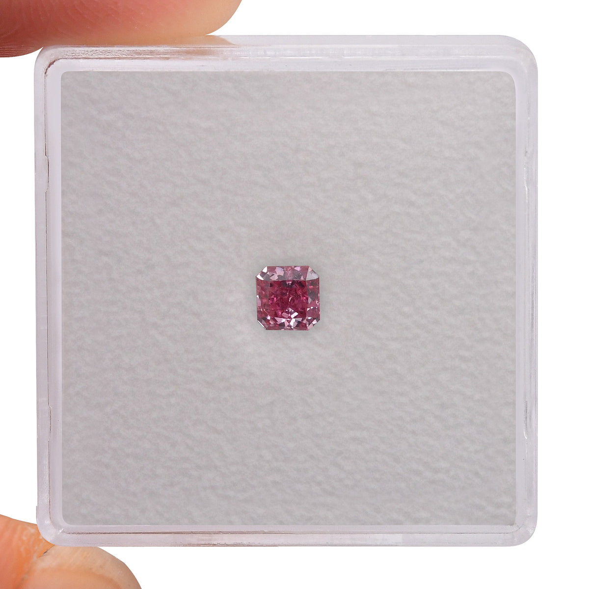 0,22 Karat Fancy Vivid Purple Pink Radiant Argyle Diamant SI1 GIA