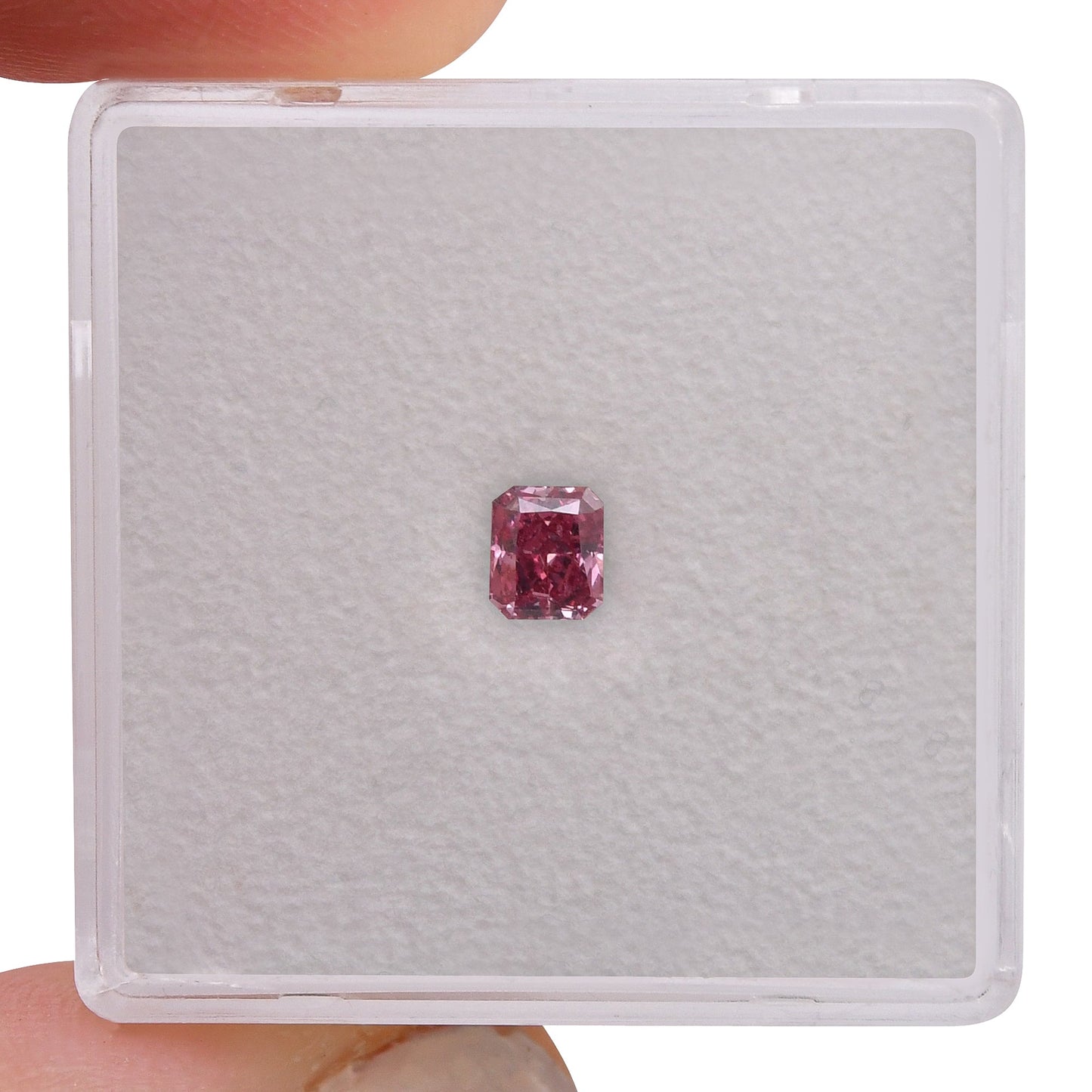 0,25 Karat Fancy Vivid Purplish Pink Radiant Argyle Diamant SI1 GIA