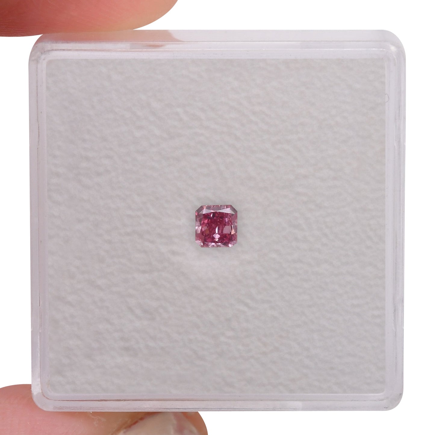 0,17 Karat Fancy Vivid Purplish Pink Radiant Diamant VVS1 GIA