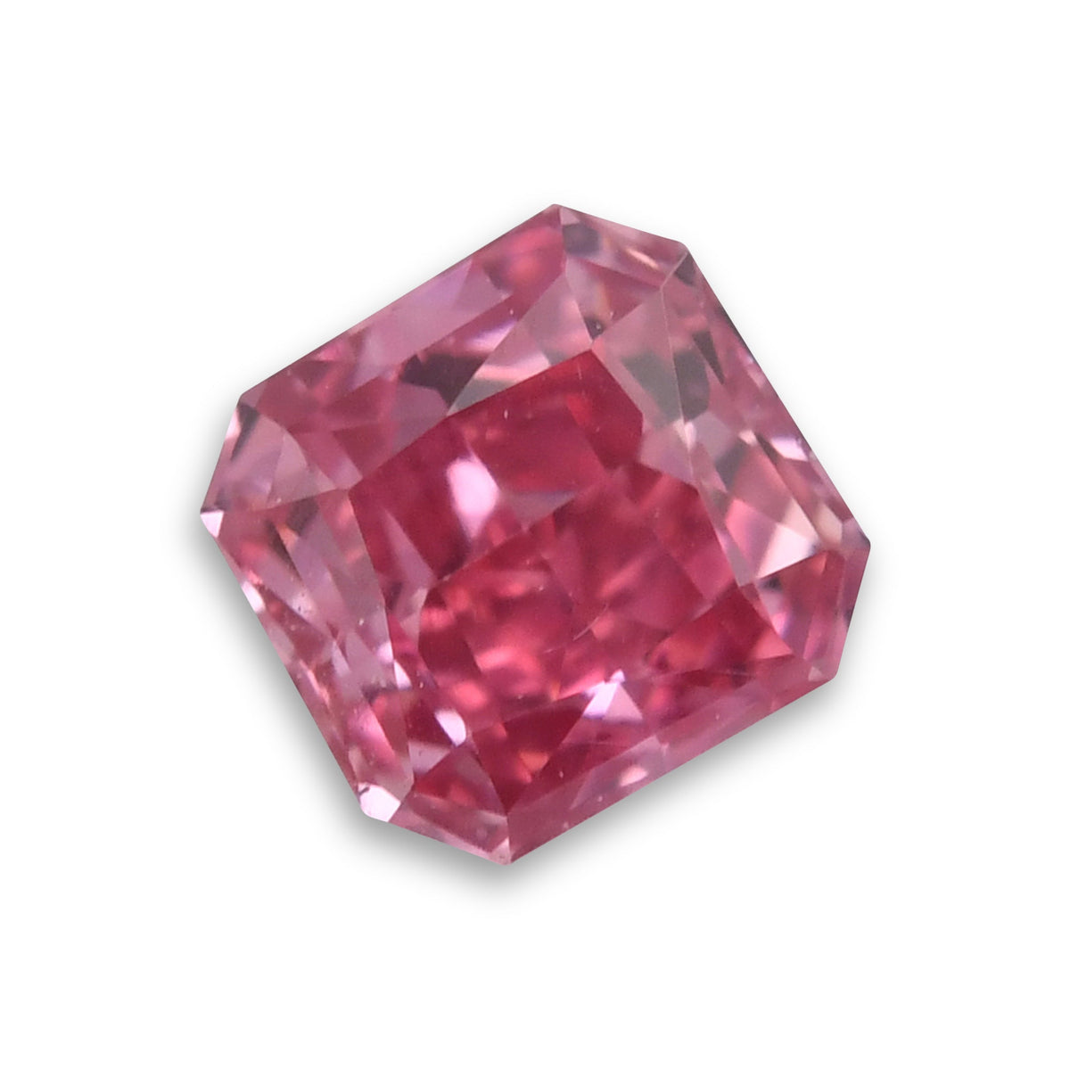 0,16 Karat Fancy Vivid Purplish Pink Radiant Diamant VS1 GIA