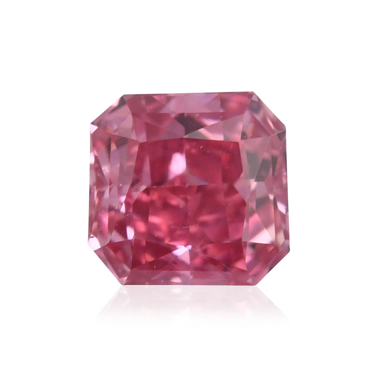 0,16 Karat Fancy Vivid Purplish Pink Radiant Diamant VS1 GIA
