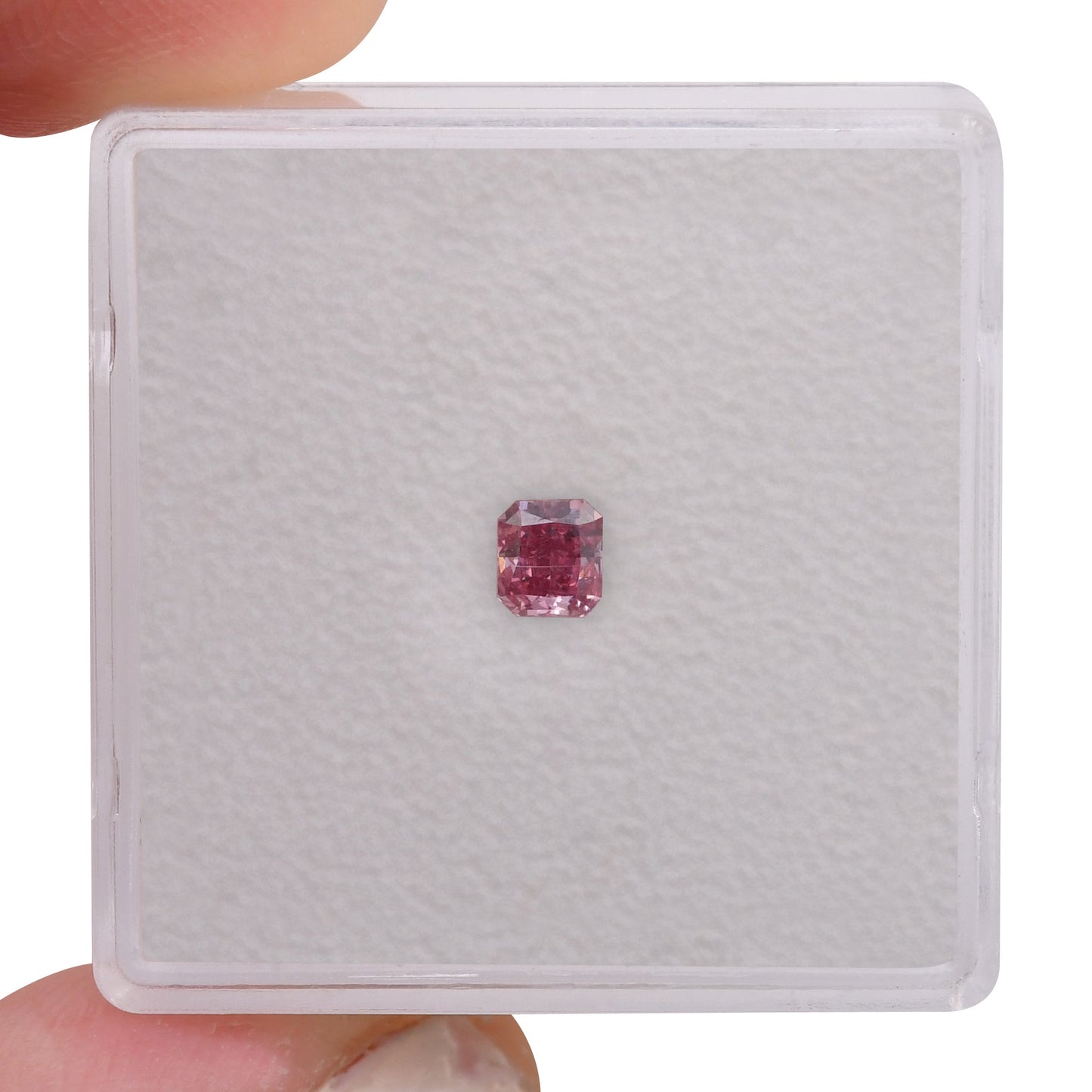 0,21 Karat Fancy Vivid Purplish Pink Radiant Diamant VS2 GIA Argyle