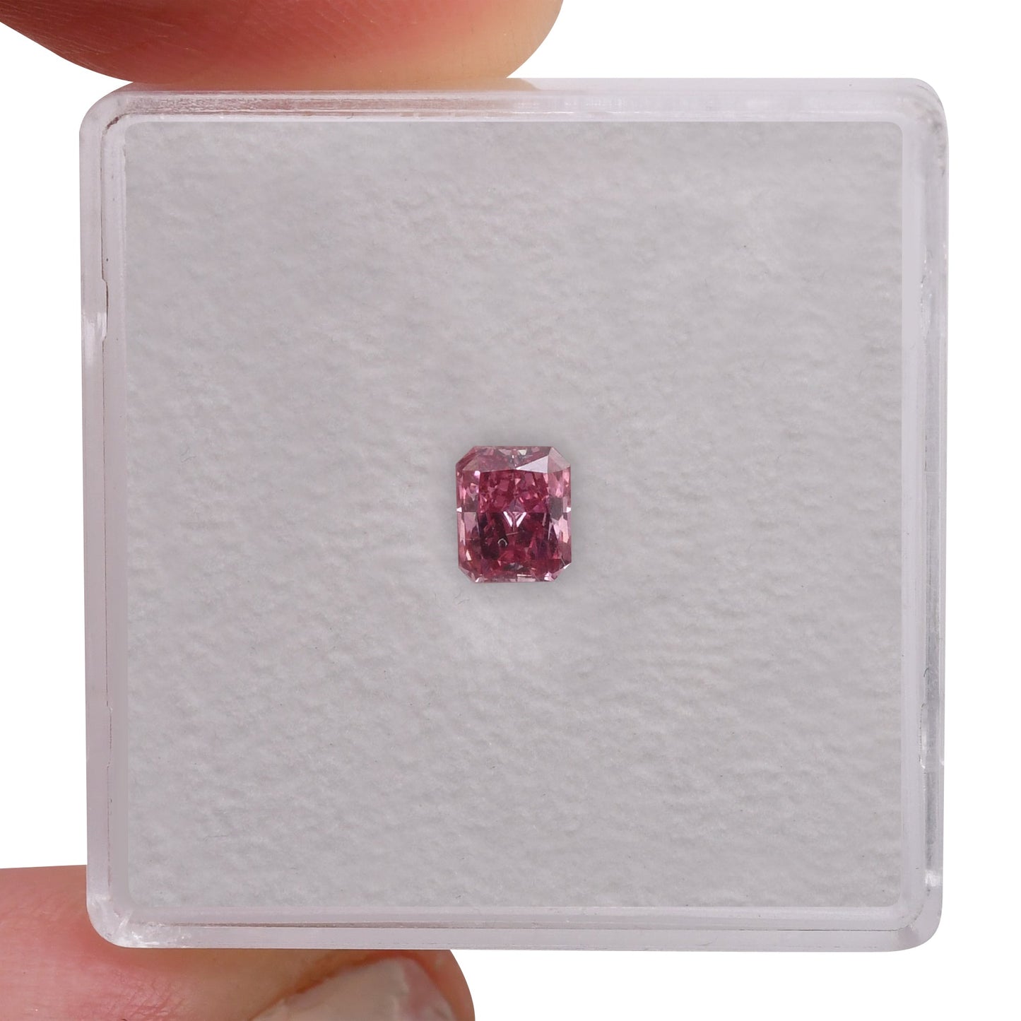 0.31 Carat Fancy Vivid Pink Radiant Argyle Diamond VVS2 GIA