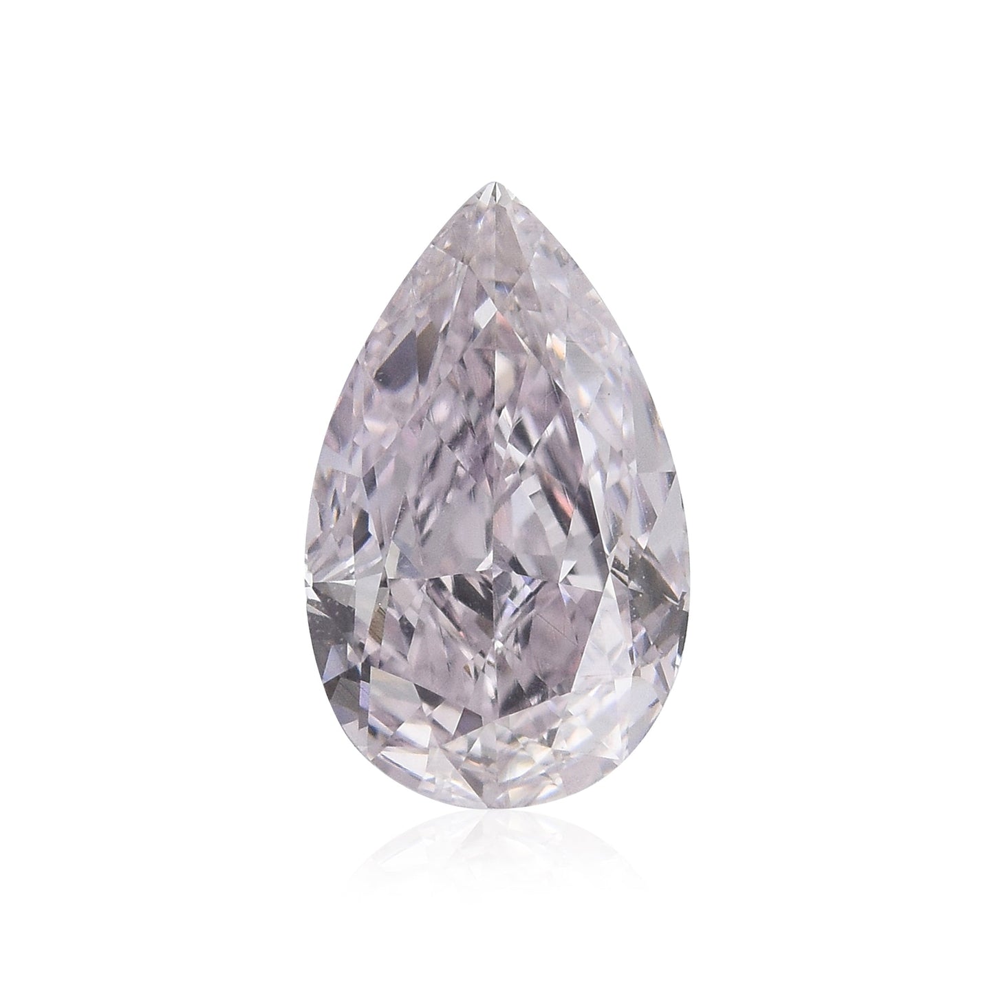 0.71 Carat Fancy Light Purplish Pink Pear Diamond VS1 GIA