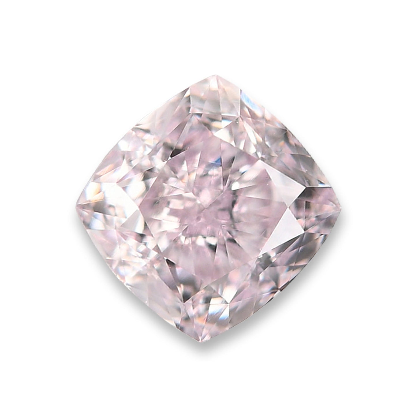 0,62 Karat Fancy Light Purplish Pink Cushion Diamond VS1 GIA