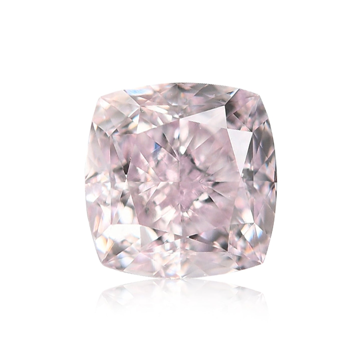 0,62 Karat Fancy Light Purplish Pink Cushion Diamond VS1 GIA