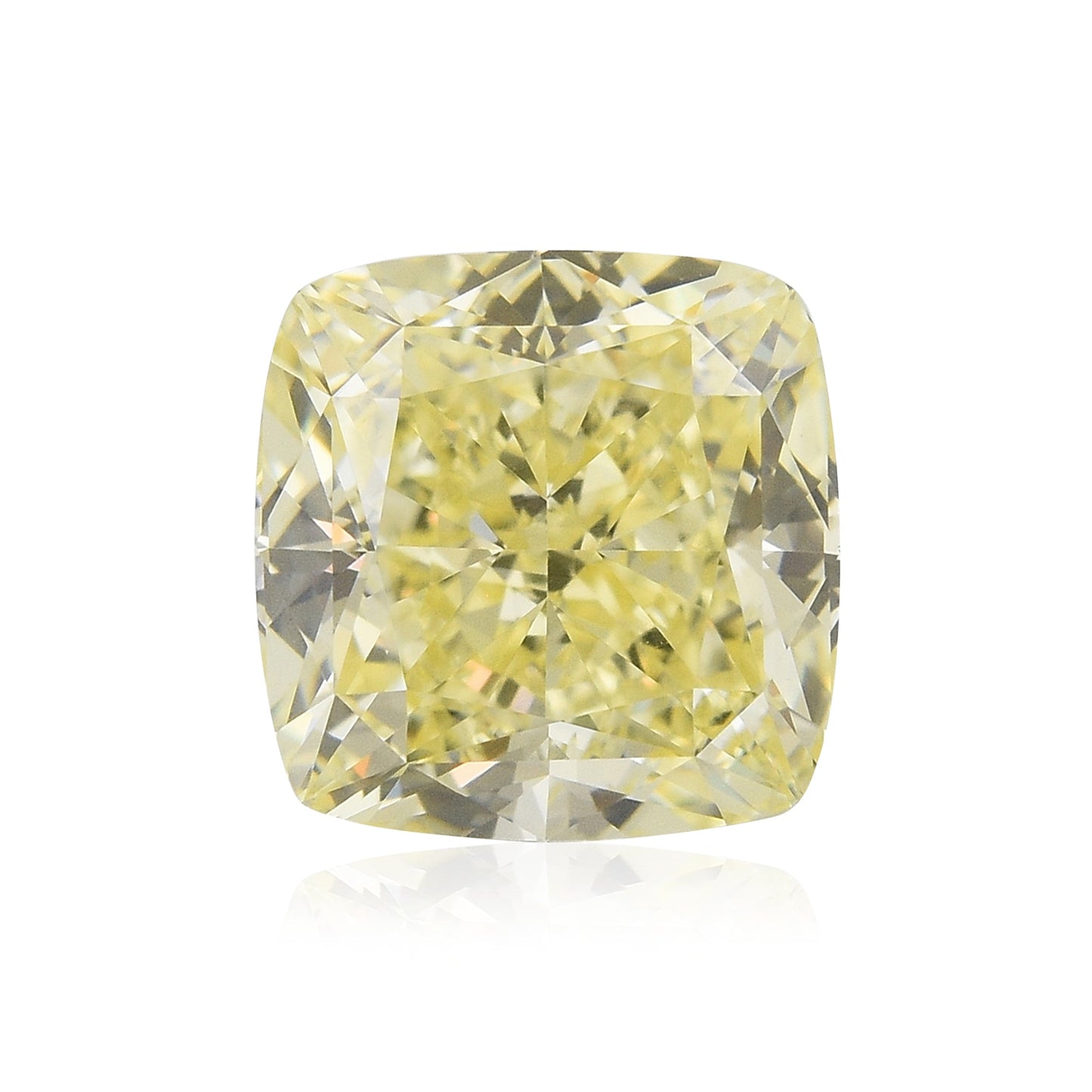 1,50 Karat Fancy Yellow Cushion Diamond FL GIA