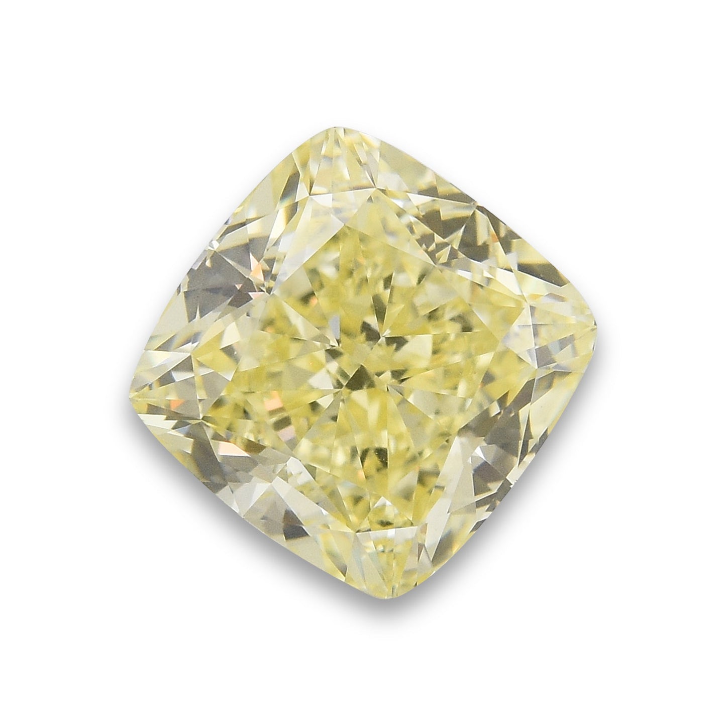 1,50 Karat Fancy Yellow Cushion Diamond FL GIA