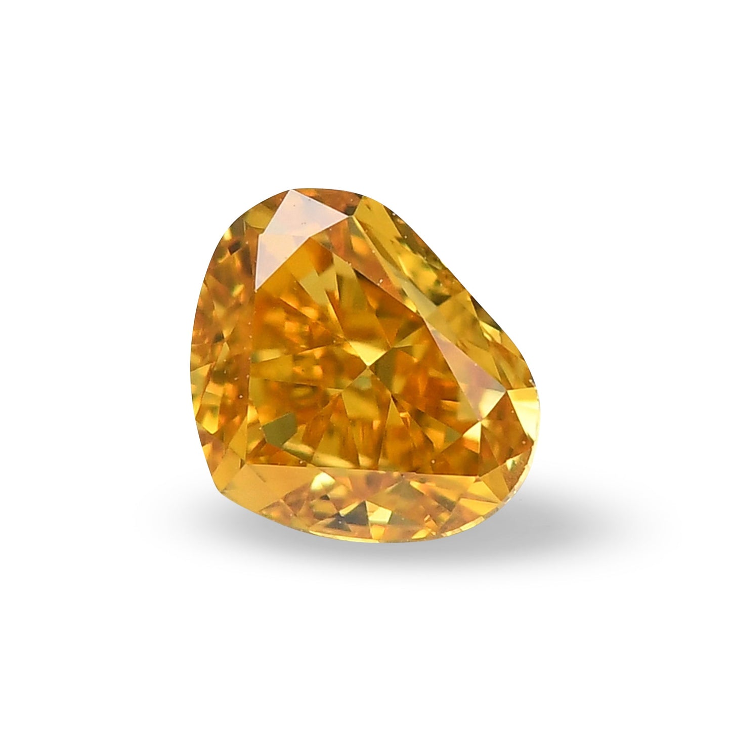 0,38 Karat Fancy Vivid Orange Yellow Heart Diamant VS1 GIA