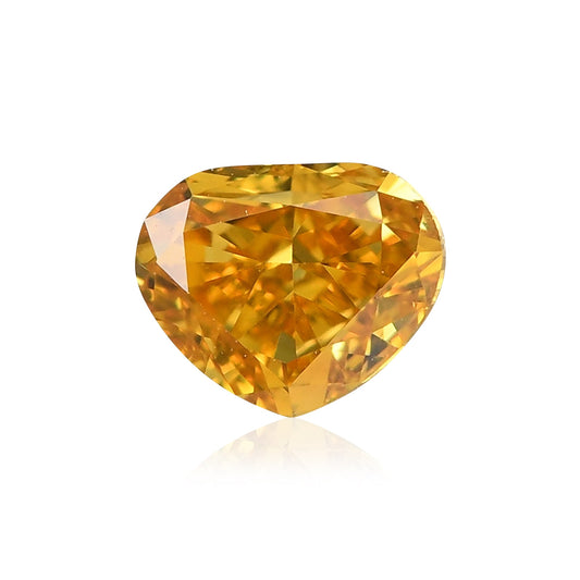 0,38 Karat Fancy Vivid Orange Yellow Heart Diamant VS1 GIA