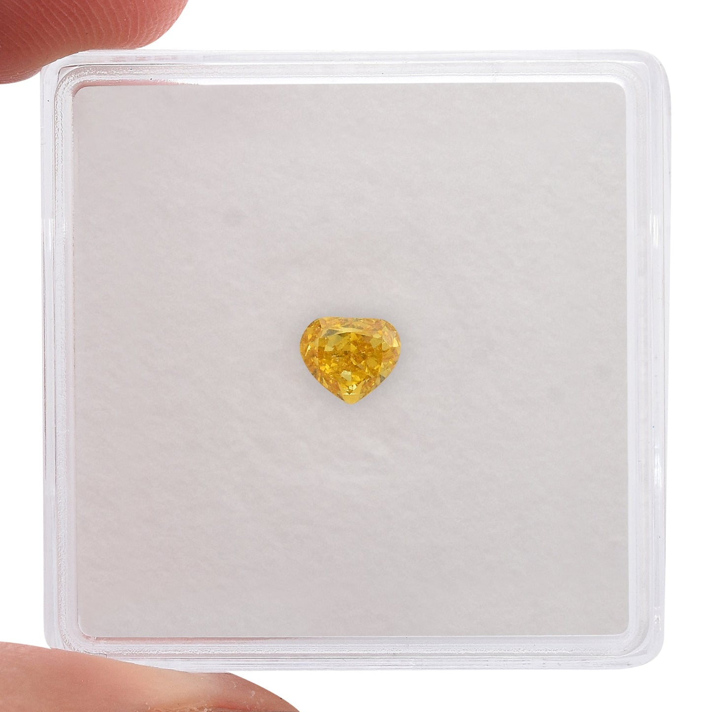 0,34 Karat Fancy Vivid Orange Yellow Heart Diamant VS1 GIA