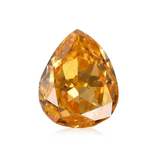 0,36 Karat Fancy Vivid Orange Yellow Birnenförmiger Diamant SI1 GIA