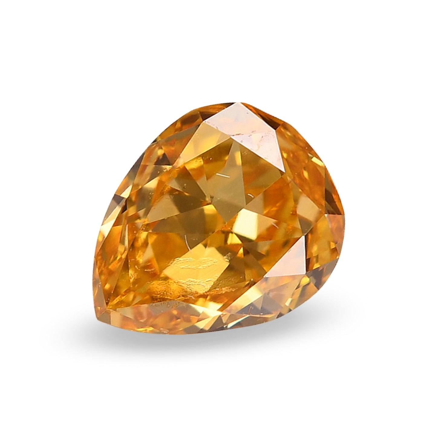 0,36 Karat Fancy Vivid Orange Yellow Birnenförmiger Diamant SI1 GIA