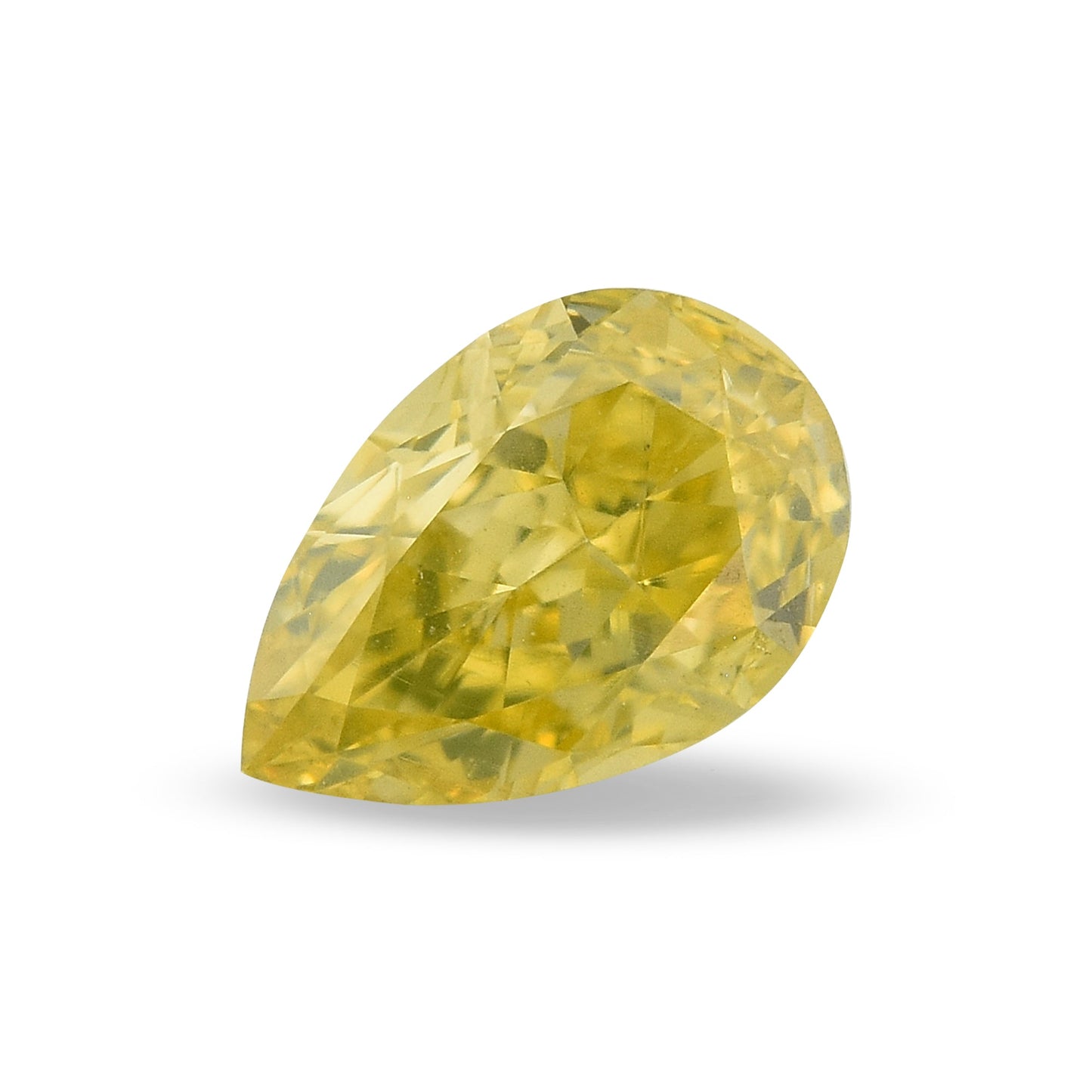 0,35 Karat Fancy Intense Yellow Birnenförmiger Diamant VS2 GIA